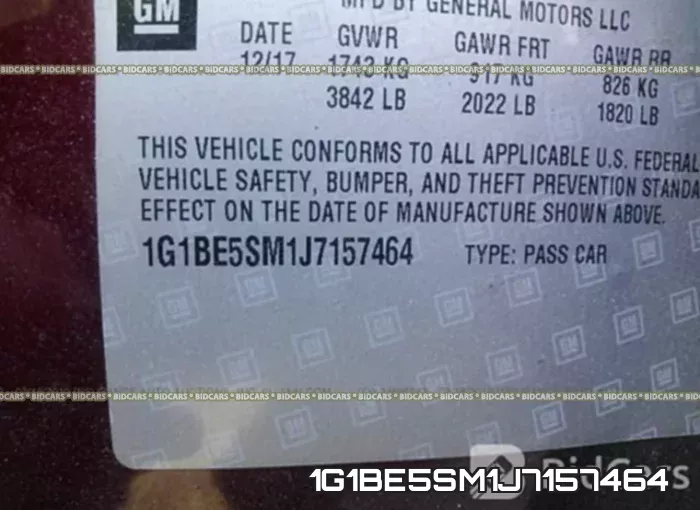 1G1BE5SM1J7157464 фото 10