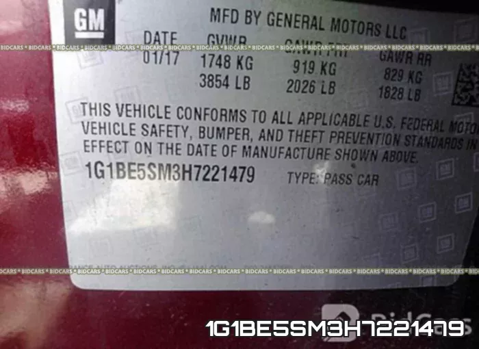 1G1BE5SM3H7221479 фото 10