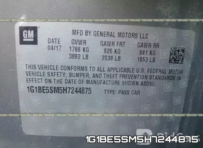 1G1BE5SM5H7244875 фото 9
