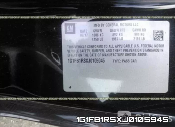 1G1FB1RSXJ0105945 фото 10