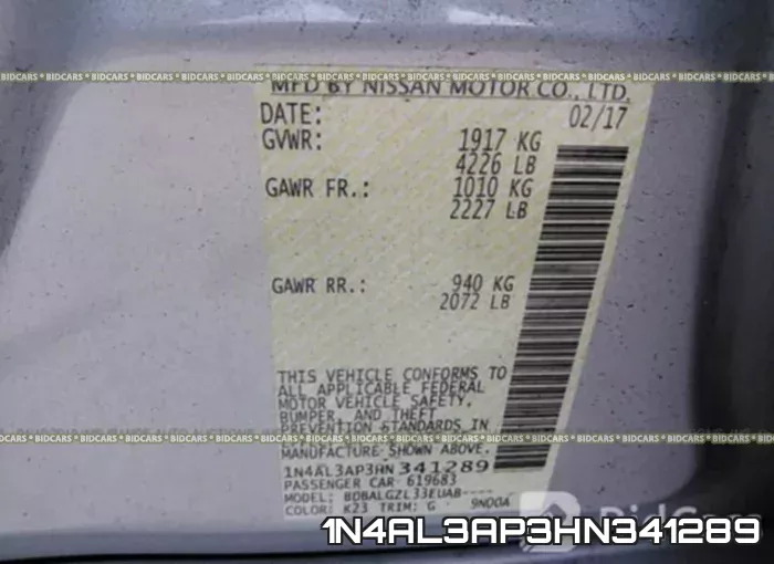 1N4AL3AP3HN341289 фото 9