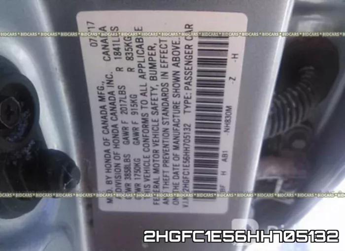 2HGFC1E56HH705132 фото 10