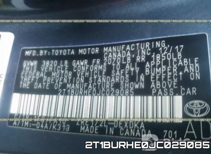 2T1BURHE0JC029085 фото 10