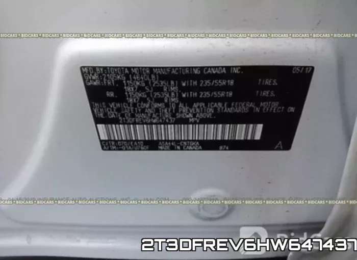 2T3DFREV6HW647437 фото 10