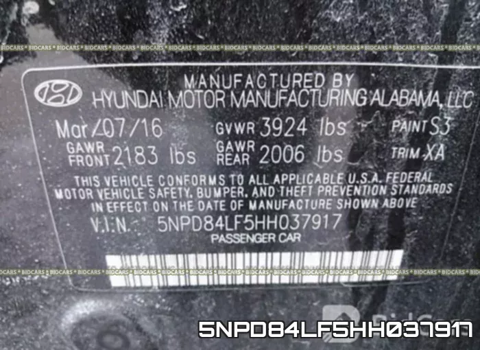 5NPD84LF5HH037917 фото 10