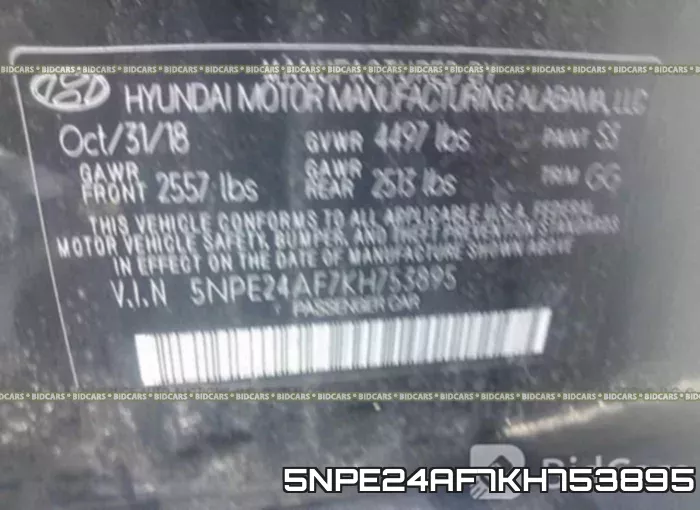5NPE24AF7KH753895 фото 10