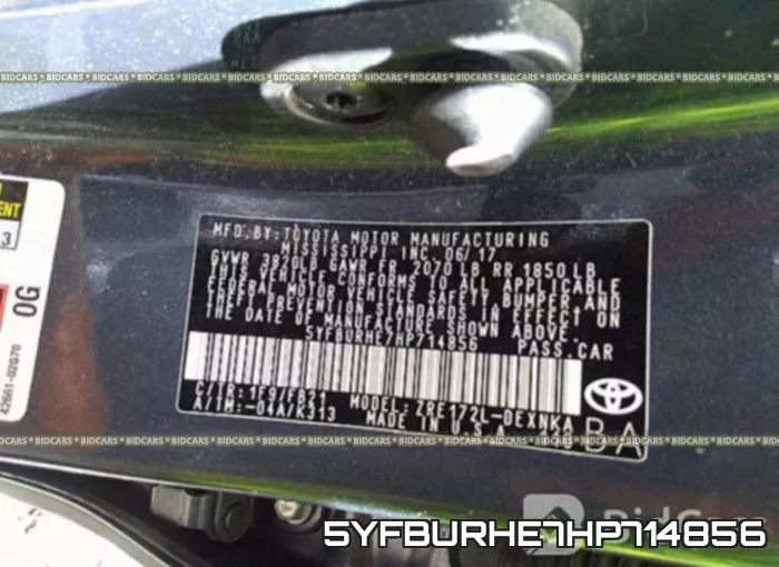 5YFBURHE7HP714856 фото 10
