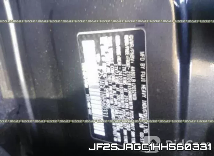 JF2SJAGC1HH560331 фото 10