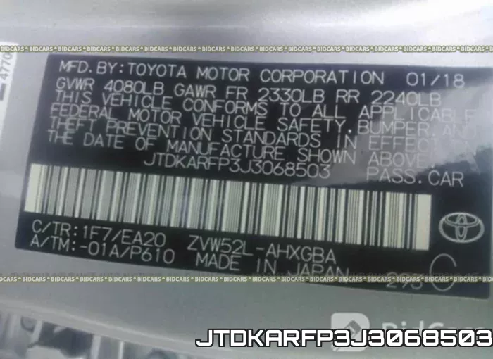 JTDKARFP3J3068503 фото 10