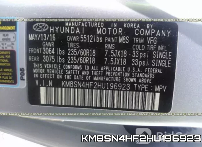KM8SN4HF2HU196923 фото 10