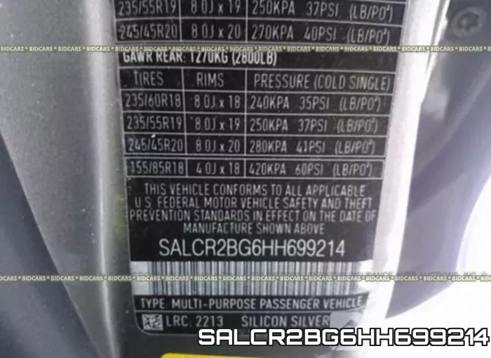 SALCR2BG6HH699214 фото 10