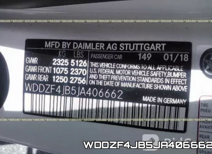 WDDZF4JB5JA406662 фото 10