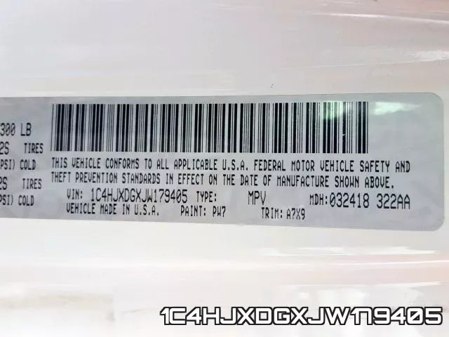 1C4HJXDGXJW179405 фото 2