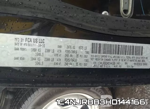 1C4NJRBB3HD144166 фото 10