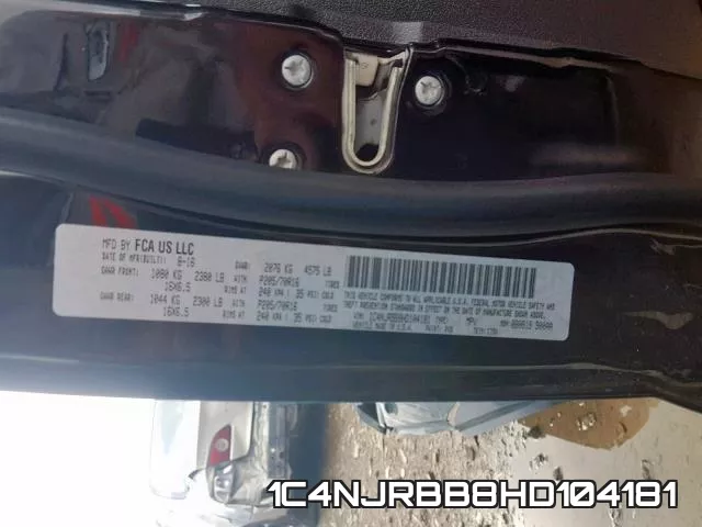 1C4NJRBB8HD104181 фото 2