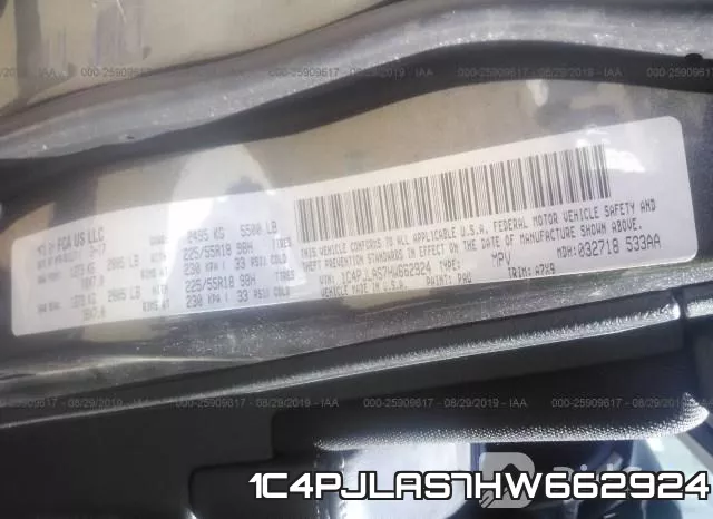 1C4PJLAS7HW662924 фото 10