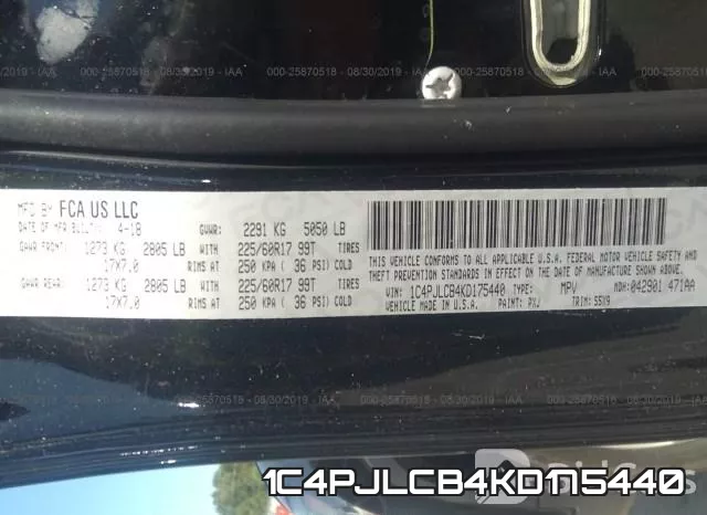 1C4PJLCB4KD175440 фото 10