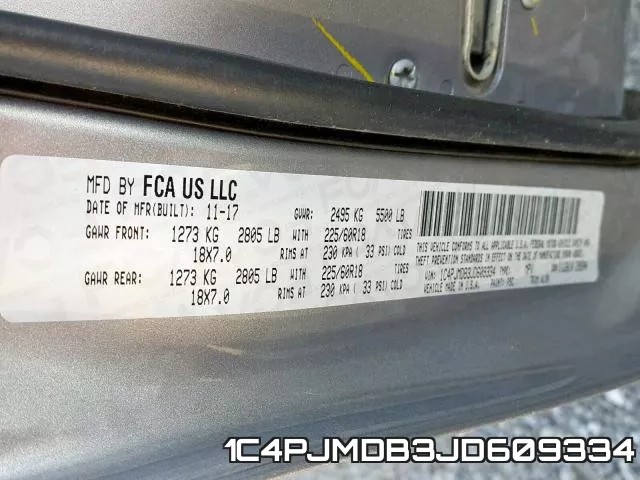 1C4PJMDB3JD609334 фото 2