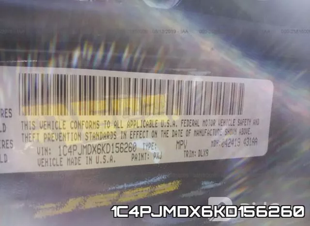 1C4PJMDX6KD156260 фото 10