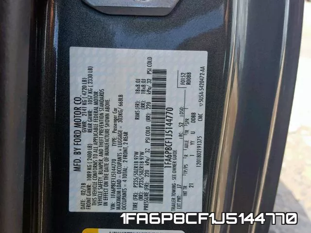1FA6P8CF1J5144770 фото 2