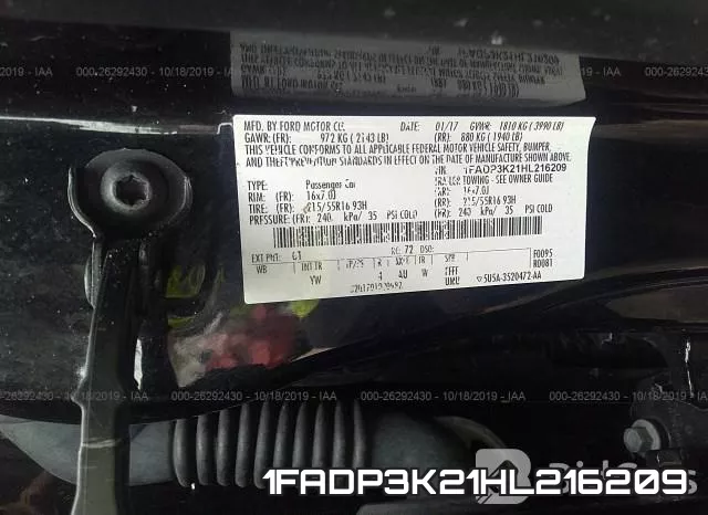 1FADP3K21HL216209 фото 9