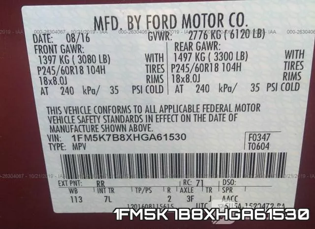 1FM5K7B8XHGA61530 фото 10