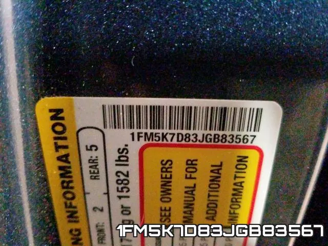 1FM5K7D83JGB83567 фото 2