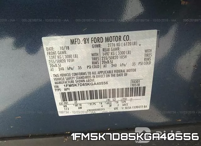 1FM5K7D85KGA40556 фото 10