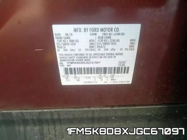 1FM5K8D8XJGC67097 фото 2