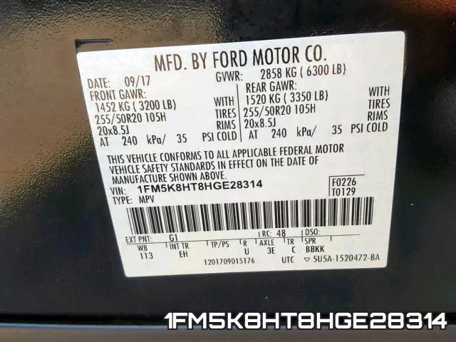 1FM5K8HT8HGE28314 фото 2