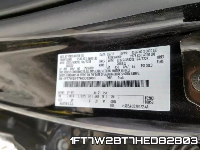 1FT7W2BT7HED82803 фото 2