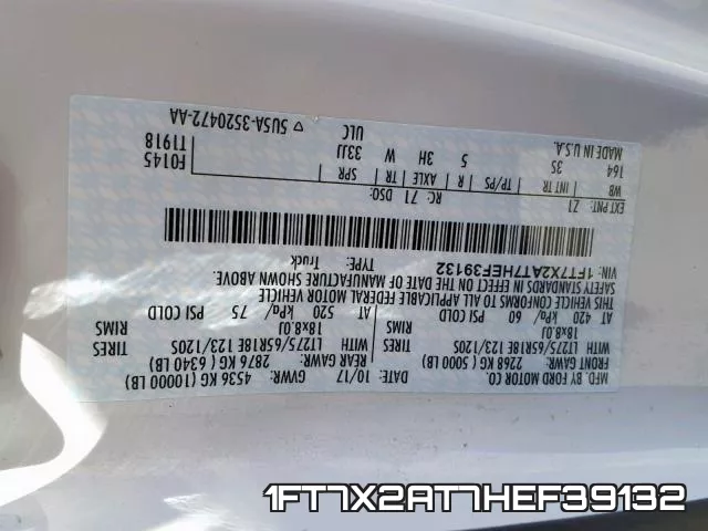 1FT7X2AT7HEF39132 фото 2