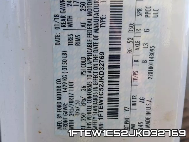 1FTEW1C52JKD32769 фото 2