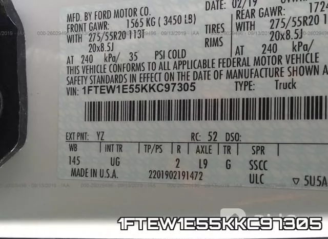 1FTEW1E55KKC97305 фото 10