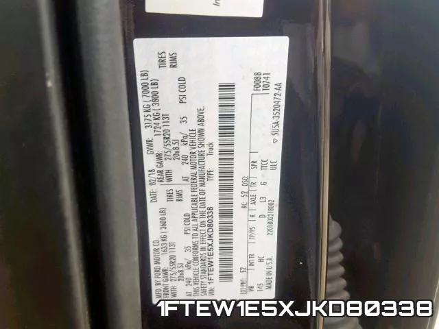 1FTEW1E5XJKD80338 фото 2