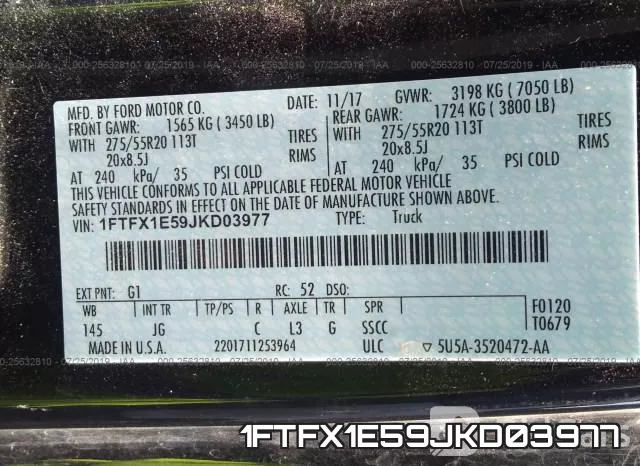 1FTFX1E59JKD03977 фото 10