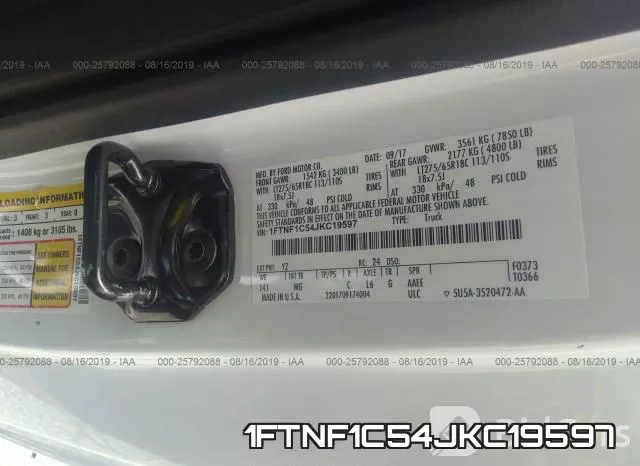 1FTNF1C54JKC19597 фото 10