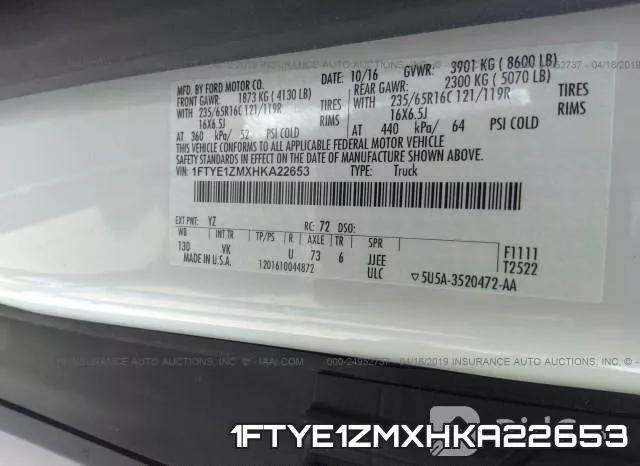 1FTYE1ZMXHKA22653 фото 10