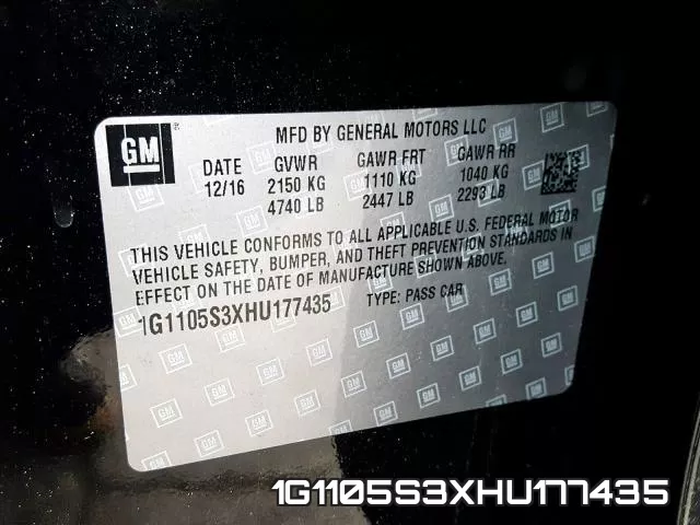 1G1105S3XHU177435 фото 2