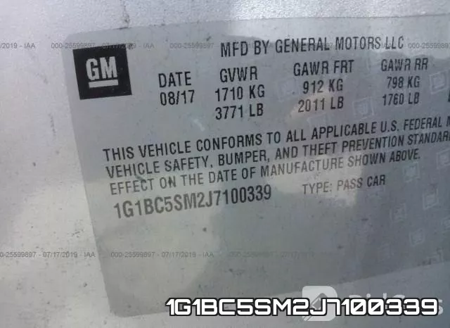 1G1BC5SM2J7100339 фото 9