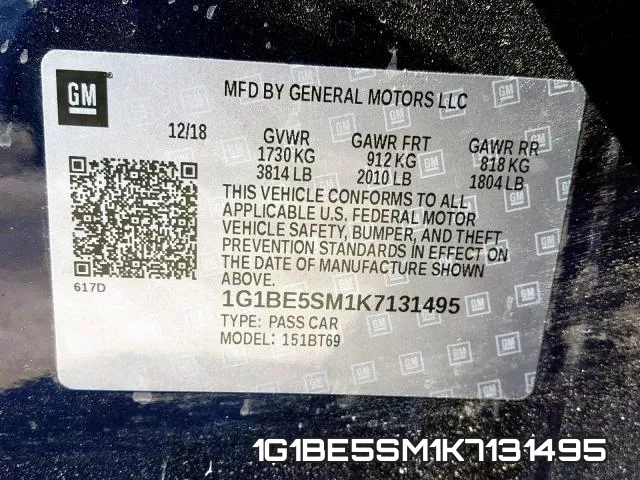 1G1BE5SM1K7131495 фото 2