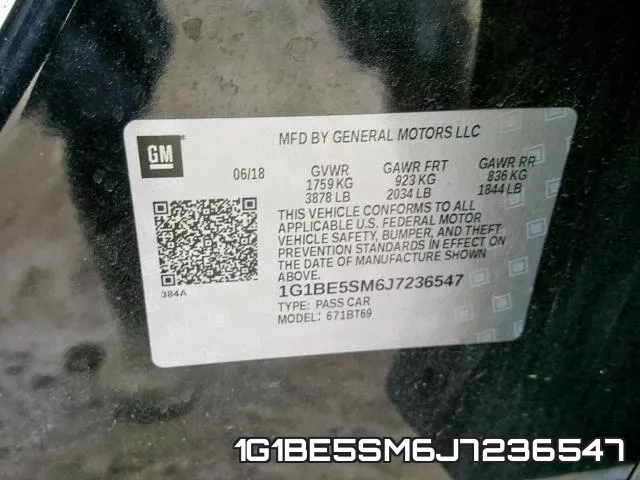 1G1BE5SM6J7236547 фото 2