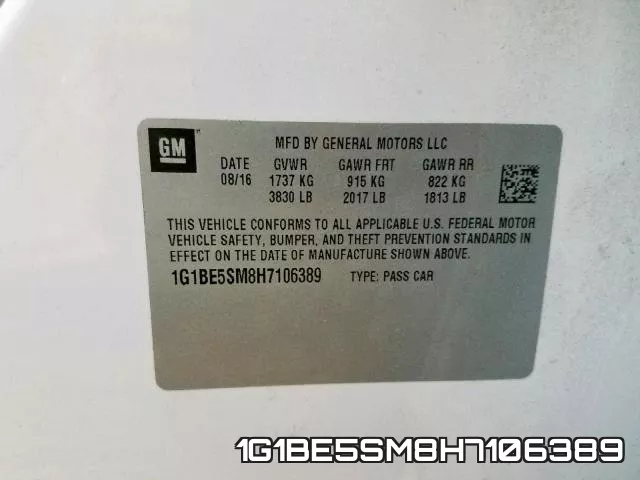 1G1BE5SM8H7106389 фото 2