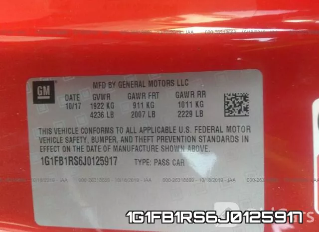 1G1FB1RS6J0125917 фото 10