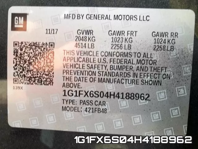 1G1FX6S04H4188962 фото 2