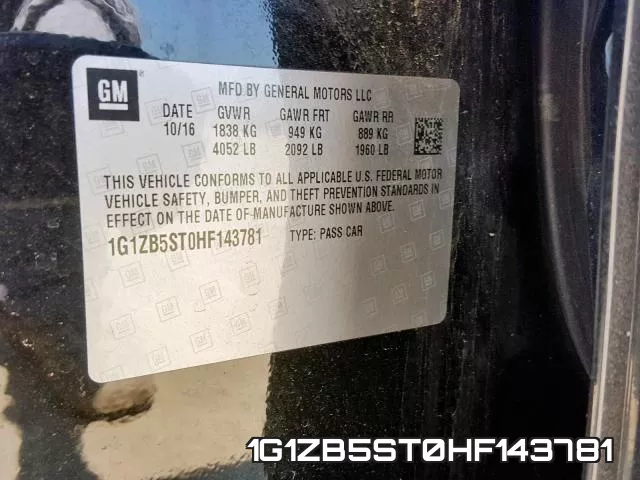 1G1ZB5ST0HF143781 фото 2