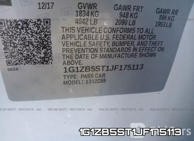 1G1ZB5ST1JF175113 фото 10