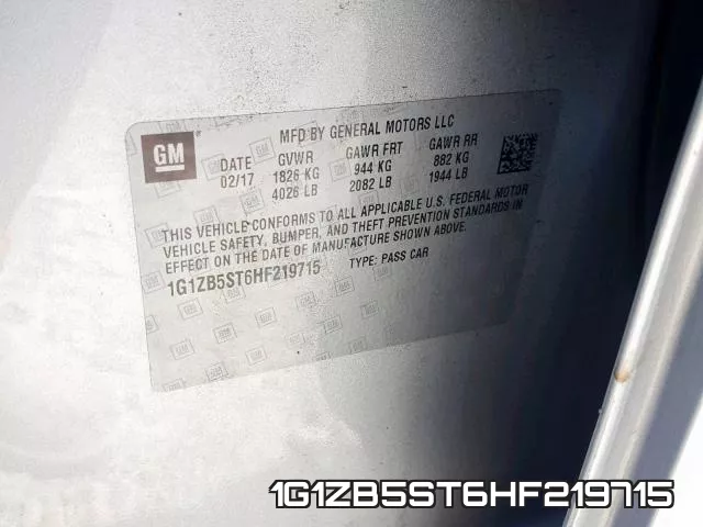 1G1ZB5ST6HF219715 фото 2