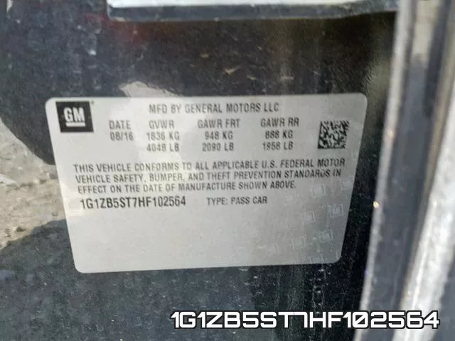 1G1ZB5ST7HF102564 фото 2