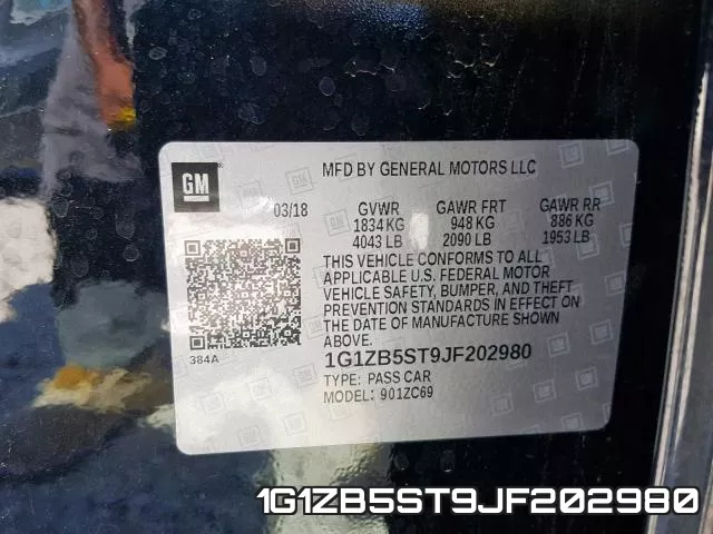 1G1ZB5ST9JF202980 фото 2